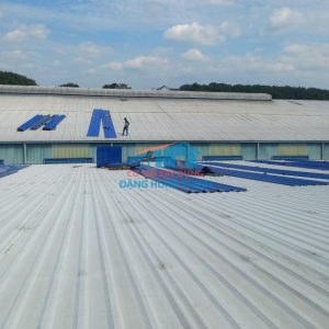 Thi công lắp đặt máng xối kho xưởng tại Nhơn Trạch Đồng Nai