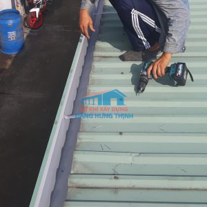 Thi công lắp đặt máng xối kho xưởng tại Tây Ninh
